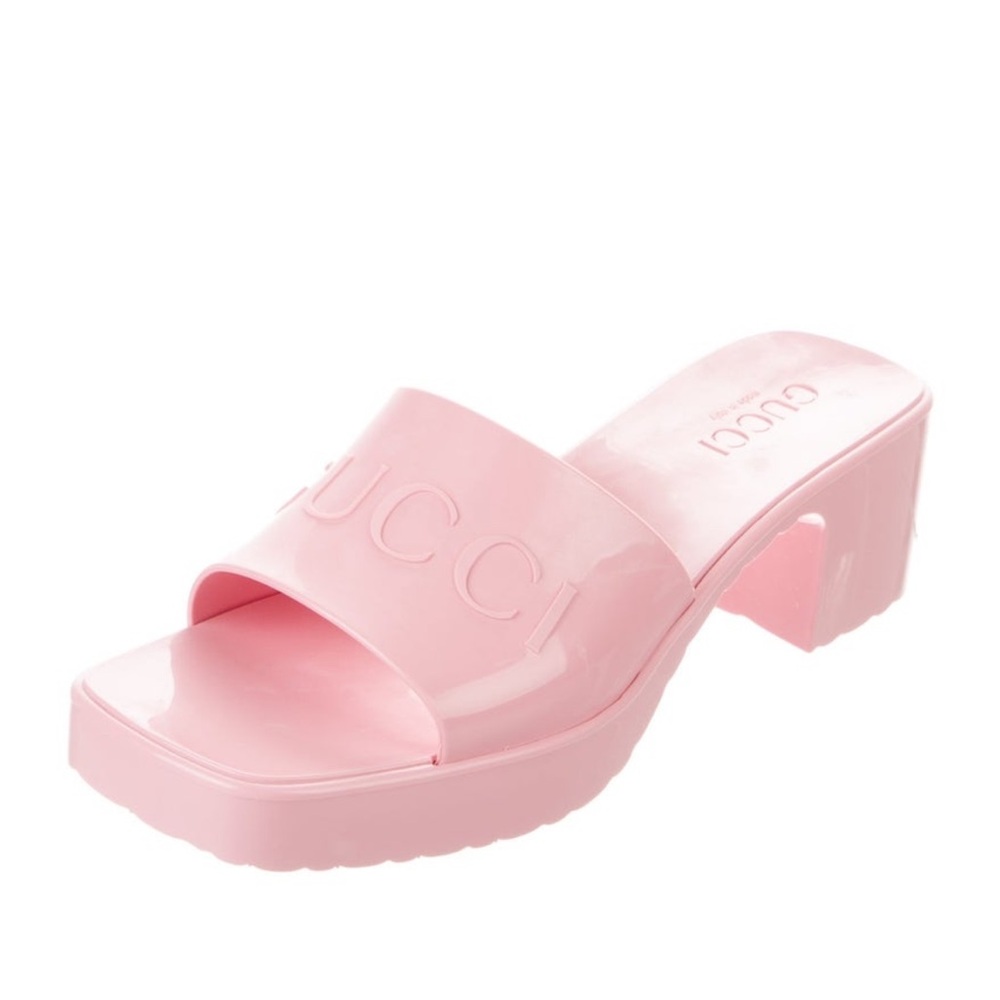 Gucci Pink Slide Sandals